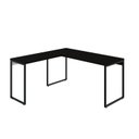 Ver imagem 1 de Mesa de Escritório em L Estilo Industrial 1,50x1,50m Kuadra Preto Ônix