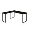 Mesa de Escritório em L Estilo Industrial 1,50x1,50m Kuadra Preto Ônix - 1