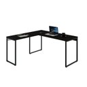 Ver imagem 3 de Mesa de Escritório em L Estilo Industrial 1,50x1,50m Kuadra Preto Ônix