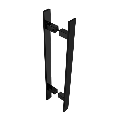 Puxador para Portas Preto Fosco em Aço Inox Eros Grego Metal 50cm