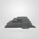 Ver imagem 1 de Jogo de Cama Lençol 400 Fios King P. Palito 4 Pçs Prata Casa Dona
