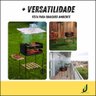 Churrasqueira Carvão Portátil + Brinde Kit Churrasco Inox - 5