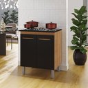 Ver imagem 1 de Balcão Cooktop 5 Bocas com 2 Portas Jade Savana/preto - Moblis