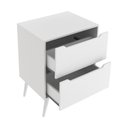 Ver imagem 4 de Gabinete Banheiro 60cm 2 Gavetas Retrô Multimóveis CR10119 Branco