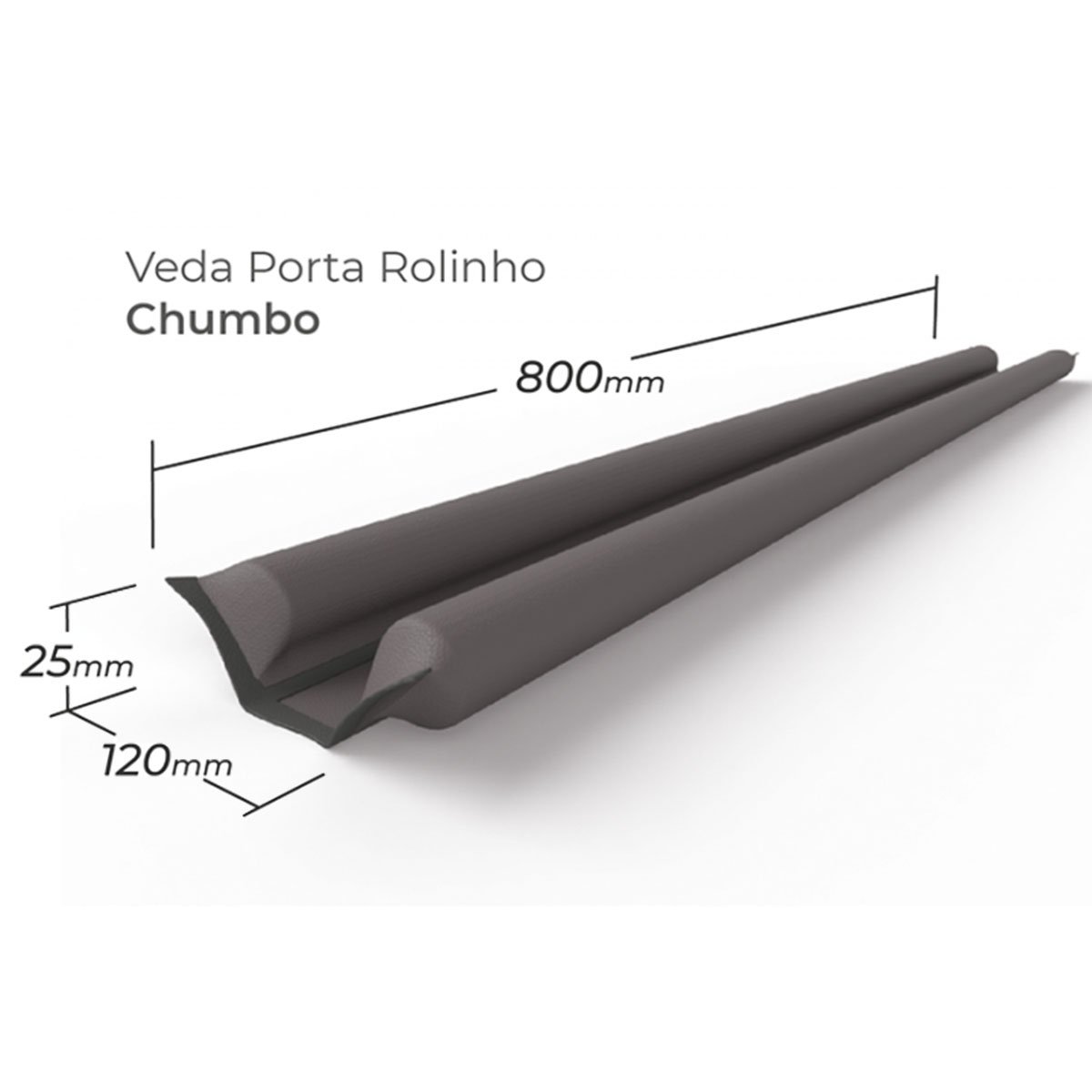 Veda Porta Rolinho Comfort Door 80cm - Chumbo - 2