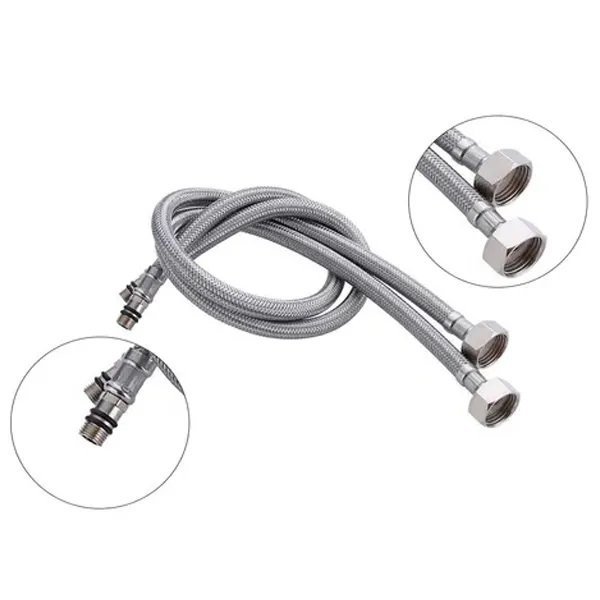 Engate Rabicho 80cm Monocomando Kit 5 Unidades Mangueira Flexivel Misturador Torneira Pia Banheiro C - 2
