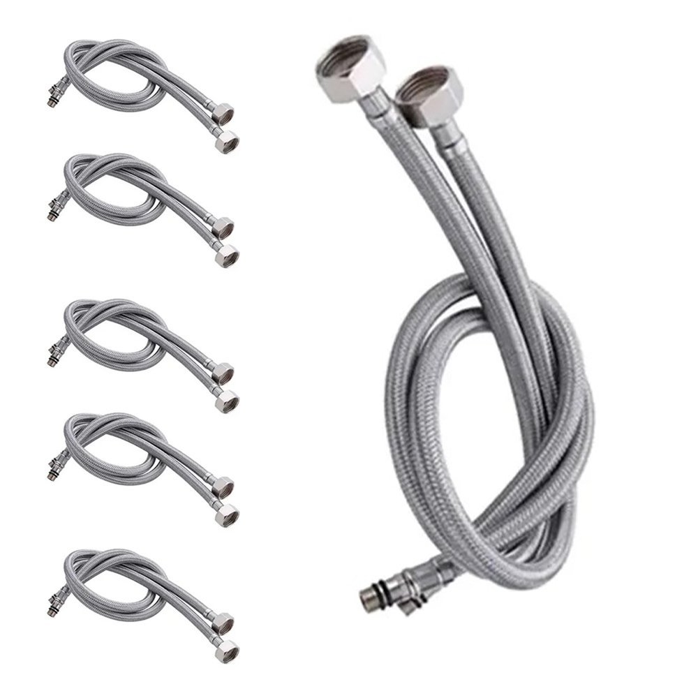 Engate Rabicho 80cm Monocomando Kit 5 Unidades Mangueira Flexivel Misturador Torneira Pia Banheiro C - 1