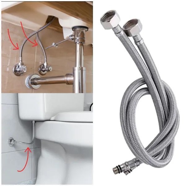 Engate Rabicho 80cm Monocomando Kit 5 Unidades Mangueira Flexivel Misturador Torneira Pia Banheiro C - 8