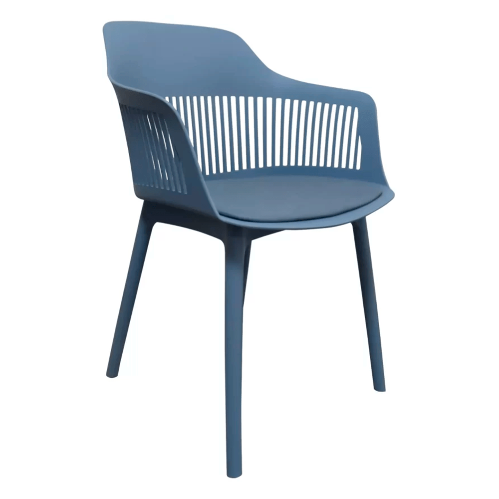 Ver imagem 5 de Kit 6 Cadeiras de Jantar Design Marcela Azul com Estofado