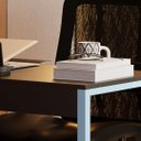 Ver imagem 2 de Avaliando Mesa Escrivaninha Industrial Desk 90 Color Pés de Ferro Preto Azul