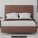 Ver imagem 1 de Cama Casal Flutuante 138cm com Cabeceira Romana Sintético