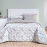 Edredom Cobertor Maris Super King Percalle 200 Fios Estampado Floral Protea Cinza - 80% Algodão / 20 - 1