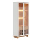 Ver imagem 2 de Cristaleira Decorativa com Led Tenerife Off White/Freijó G73 - Gran Belo