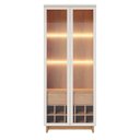 Ver imagem 6 de Cristaleira Decorativa com Led Tenerife Off White/Freijó G73 - Gran Belo