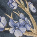 Ver imagem 4 de Papel de Parede Floral Tons de Azul e Dourado com Cola Inclusa