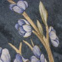Ver imagem 3 de Papel de Parede Floral Tons de Azul e Dourado com Cola Inclusa