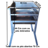 Churrasqueira Inox 40x40 Pés Dobráveis e Grelha Inox - 3