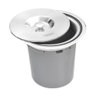 Lixeira de Embutir Tramontina Clean Round em Aço Inox com Balde Plástico 5 Litros - 1