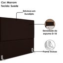 Ver imagem 4 de Cabeceira Queen 160 Cm com Frame Luna Suede Marrom Artte