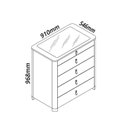 Ver imagem 7 de Comoda Innova com Pes e 5 Gavetas com Organizador Off White - Gelius