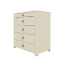 Ver imagem 1 de Comoda Innova com Pes e 5 Gavetas com Organizador Off White - Gelius