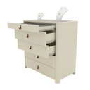 Ver imagem 3 de Comoda Innova com Pes e 5 Gavetas com Organizador Off White - Gelius