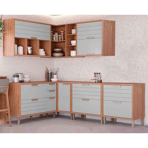 Kit Modulado Mgm 7 Peças Eloise Cz027 Cinamomo/platina