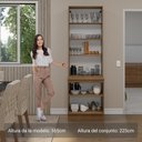 Ver imagem 4 de Kit Balcão + Cristaleira 70cm Rustic Glamy Madesa 01 Rustic