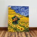 Ver imagem 5 de Kit3 Quadro Decorativo Pintura Van Gogh Noite Estrelada Sala Moderno Qualidade Premium 40x28cm