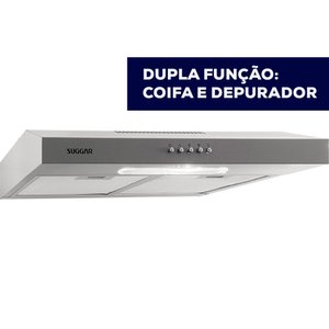 Depurador Slim Suggar DPS161PR 60cm 3 Velocidades Prata 110V