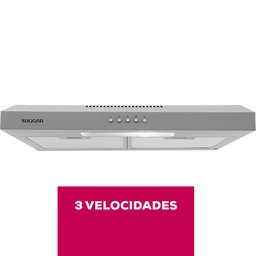 Depurador Slim Suggar DPS161PR 60cm 3 Velocidades Prata 110V - 2
