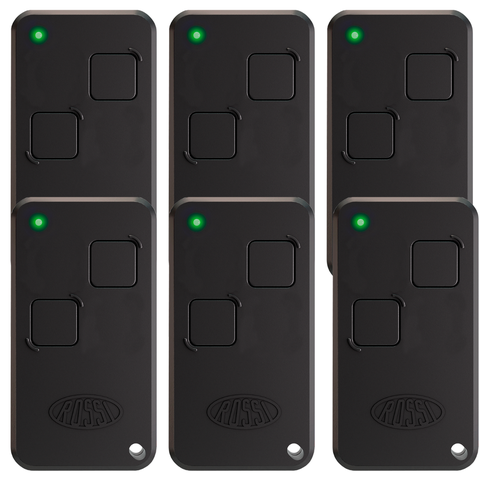 Controle Remoto Ntx Rc 433 Mhz Preto Rossi 6 Unidades