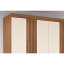 Ver imagem 7 de Guarda Roupa Casal 6 Portas e 3 Gavetas C/ Pés Briz B375 Nature/off White - Henn