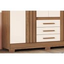 Ver imagem 5 de Guarda Roupa Casal 6 Portas e 3 Gavetas C/ Pés Briz B375 Nature/off White - Henn