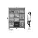 Ver imagem 3 de Guarda Roupa Casal 6 Portas e 3 Gavetas C/ Pés Briz B375 Nature/off White - Henn