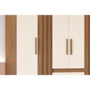 Ver imagem 6 de Guarda Roupa Casal 6 Portas e 3 Gavetas C/ Pés Briz B375 Nature/off White - Henn