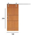 Ver imagem 3 de Porta Correr 7 Trilhos Soft Aparente Puxador Tubo 60cm 120x210cm Belíssima Rodam Abertura Direita Branco