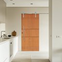 Ver imagem 1 de Porta Correr 7 Trilhos Soft Aparente Puxador Tubo 60cm 120x210cm Belíssima Rodam Abertura Direita Branco