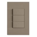 Ver imagem 1 de CJ INTERRUPTOR TRIPLO PARALELO 4X2 - RECTA FENDI SATIN FOSCO - BRS12067-7FE