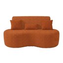Ver imagem 2 de Sofá 2 Lugares Orgânico Curvo Sala de Estar Living 153 x 80 Pequeno com 3 Almofadas Casa Lar