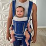 Canguru Carregador Bebe Criança Viagem Passeio Sentado Deitado Alça Ajustavel Ergonomico Bolso Resis - 2
