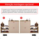 Ver imagem 6 de Sapateira Hall Entrada 2 Gaveta Basculante Puxador Concha Banco Prateleira Porta Sapatos Sala Quarto