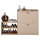 Ver imagem 1 de Sapateira Hall Entrada 2 Gaveta Basculante Puxador Concha Banco Prateleira Porta Sapatos Sala Quarto