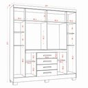 Ver imagem 4 de Guarda Roupa Napoli 8 Portas 4 Gavetas com Espelho Aramoveis