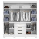 Ver imagem 3 de Guarda Roupa Napoli 8 Portas 4 Gavetas com Espelho Aramoveis