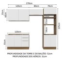 Ver imagem 4 de Armário de Cozinha Completa 270cm Rustic/Branco Stella Madesa 05