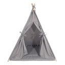 Ver imagem 3 de Cabana Pet Camping Cachorro Gato - Algodão Liso - 70x70x84cm - Cinza