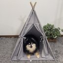 Ver imagem 2 de Cabana Pet Camping Cachorro Gato - Algodão Liso - 70x70x84cm - Cinza