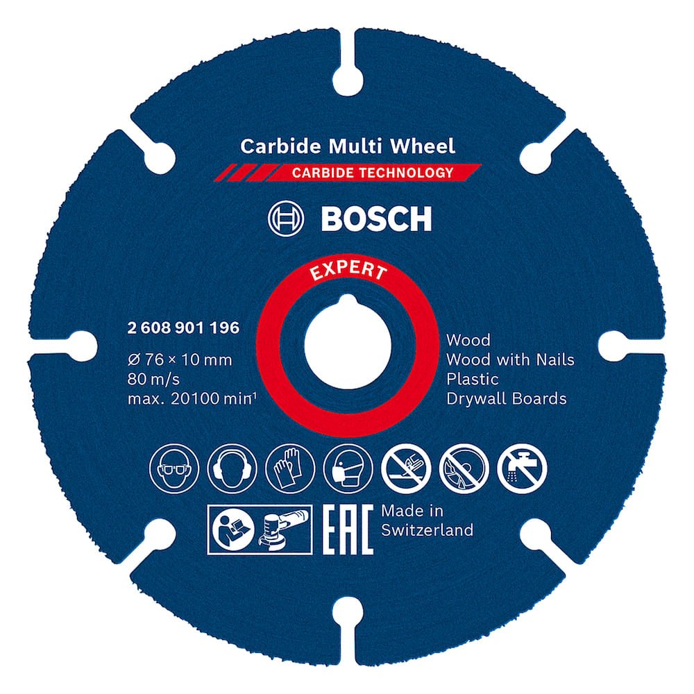 Disco de Corte Expert Carbide Multi Wheel 76 Mm, 10 Mm Bosch