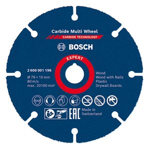 Disco de Corte Expert Carbide Multi Wheel 76 Mm, 10 Mm Bosch